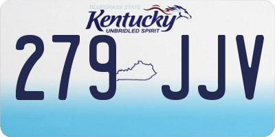 KY license plate 279JJV