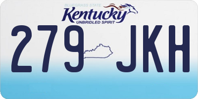 KY license plate 279JKH