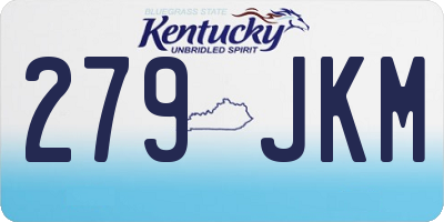 KY license plate 279JKM