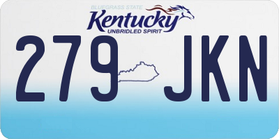 KY license plate 279JKN