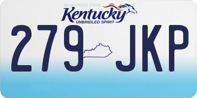 KY license plate 279JKP