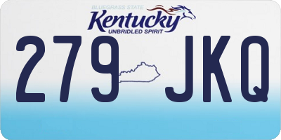 KY license plate 279JKQ