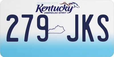 KY license plate 279JKS