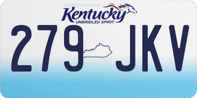KY license plate 279JKV