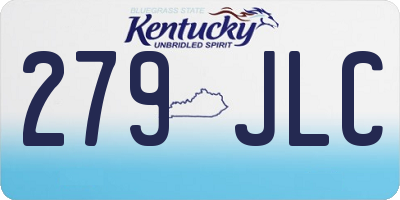 KY license plate 279JLC