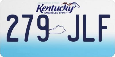 KY license plate 279JLF