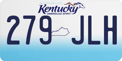 KY license plate 279JLH