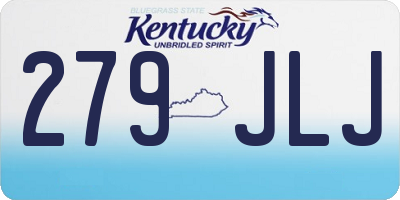 KY license plate 279JLJ