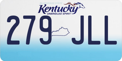 KY license plate 279JLL