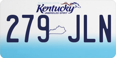 KY license plate 279JLN