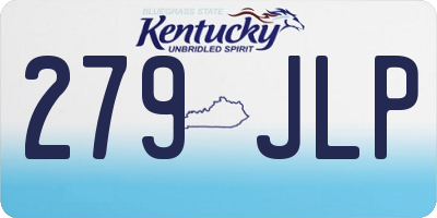 KY license plate 279JLP