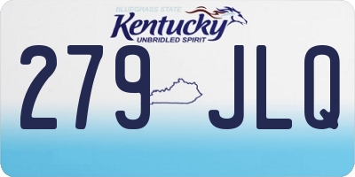 KY license plate 279JLQ