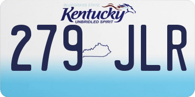 KY license plate 279JLR