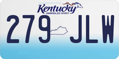 KY license plate 279JLW