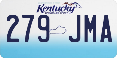 KY license plate 279JMA