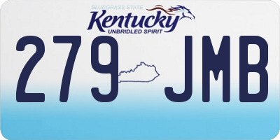 KY license plate 279JMB