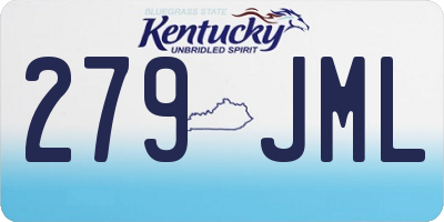 KY license plate 279JML