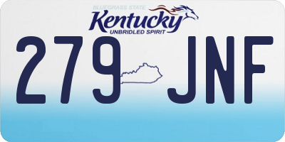 KY license plate 279JNF