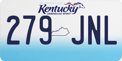 KY license plate 279JNL