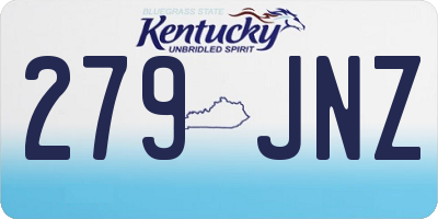 KY license plate 279JNZ