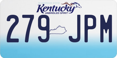 KY license plate 279JPM