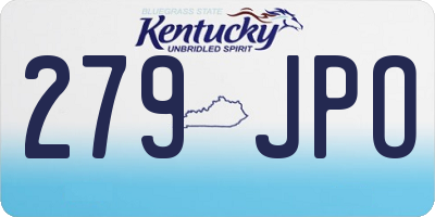 KY license plate 279JPO