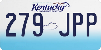 KY license plate 279JPP