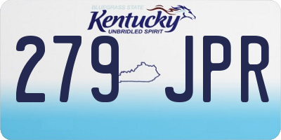 KY license plate 279JPR