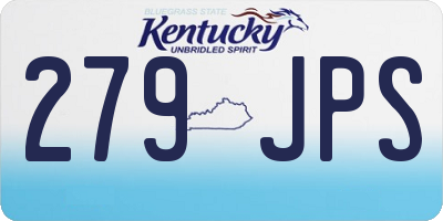 KY license plate 279JPS