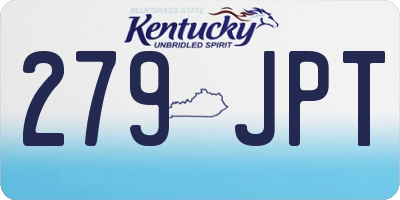 KY license plate 279JPT