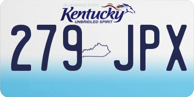 KY license plate 279JPX