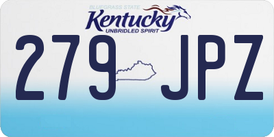 KY license plate 279JPZ