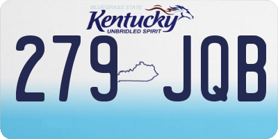 KY license plate 279JQB