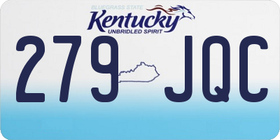 KY license plate 279JQC