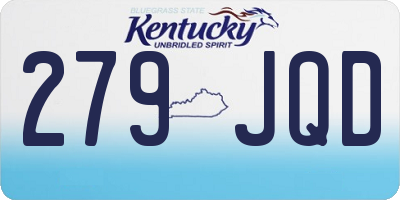 KY license plate 279JQD