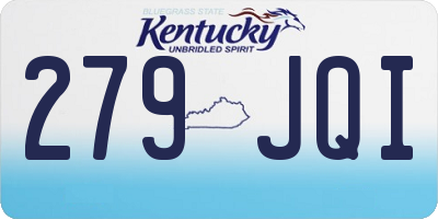 KY license plate 279JQI