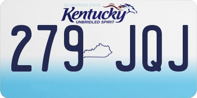 KY license plate 279JQJ