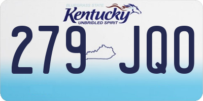 KY license plate 279JQO