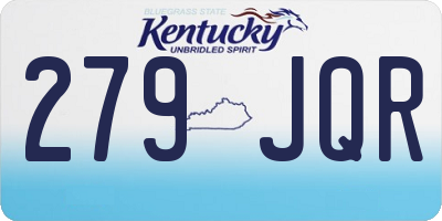 KY license plate 279JQR