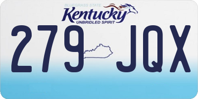 KY license plate 279JQX