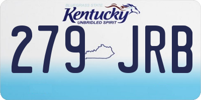 KY license plate 279JRB