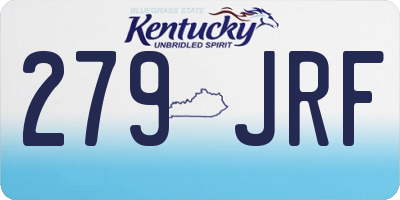KY license plate 279JRF