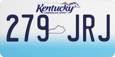 KY license plate 279JRJ