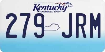 KY license plate 279JRM