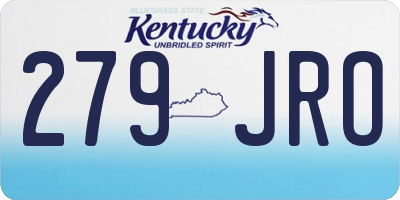 KY license plate 279JRO