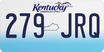 KY license plate 279JRQ