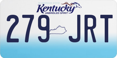 KY license plate 279JRT