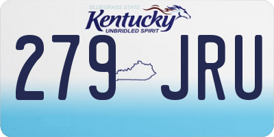 KY license plate 279JRU
