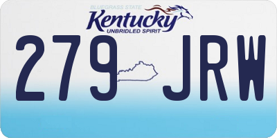 KY license plate 279JRW