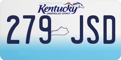 KY license plate 279JSD